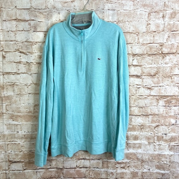 Vineyard Vines Reverse Oxford Pique 1/4 Zip Pullover Size XL - Picture 1 of 4